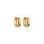 Brinco de argola cravejado de zirconia rainbow banho em ouro 18k - Imagem 1
