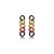 Brinco cravejado de zirconia rainbow banho em ouro 18k - Imagem 1