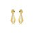 Brinco cravejado de zirconia cristal banho em ouro 18k - Imagem 1