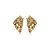 Brinco cravejado de zirconia cristal banho em ouro 18k - Imagem 1