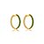 Brinco luxo de argola cravejado de zircônia esmeralda banho em ouro 18k - Imagem 1