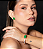 Conjunto de brinco e bracelete cravejado de zirconia e pedra fusion banho em ouro 18k - Imagem 1
