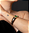 Conjunto de brinco e bracelete cravejado de zirconia e pedra fusion banho em ouro 18k - Imagem 4
