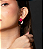 Conjunto de brinco e bracelete cravejado de zirconia e pedra fusion banho em ouro 18k - Imagem 4