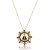 Colar com pingente cravejado de zirconia rainbow banho em ouro 18k - Imagem 1