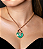 Conjunto de brinco e colar cravejado de zirconia e pedra fusion banho em ouro 18k - Imagem 3