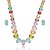 Conjunto de brinco e colar cravejado de zirconia rainbow banho em ouro 18k - Imagem 2