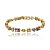 Pulseira cravejado de zirconia rainbow banho em ouro 18k - Imagem 1