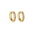 Brinco de argola com zirconia rainbow banho em ouro 18k - Imagem 1