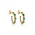 Brinco de argola com zirconia rainbow banho em ouro 18k - Imagem 1