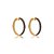 Brinco luxo de argola com zircônia safira banho em ouro 18k - Imagem 1