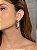 Brinco luxo de argola com zircônia safira banho em ouro 18k - Imagem 2