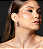 Brinco de argola com zirconia safira banho em ouro 18k - Imagem 1