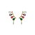 Brinco cravejado de zirconia rainbow banho em ouro 18k - Imagem 1