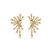 Brinco cravejado de zirconia cristal banho em ouro 18k - Imagem 1