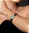Conjunto de brinco e bracelete cravejado de zirconia e pedra fusion banho em ouro 18k - Imagem 3