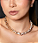 Colar luxo de corrente cravejado de zirconia cristal banho em ouro 18k - Imagem 1