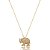 Colar com pingente cravejado de zirconia cristal banho em ouro 18k - Imagem 1