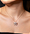 Colar com pingente cravejado de zirconia cristal banho em ouro 18k - Imagem 2