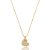 Colar com pingente cravejado de zirconia cristal banho em ouro 18k - Imagem 1