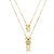 Colar com pingente cravejado de zirconia cristal banho em ouro 18k - Imagem 1