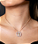 Colar madreperola com pingente cravejado de zirconia cristal banho em ouro 18k - Imagem 2