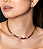 Conjunto de brinco e colar cravejado de zirconia cristal banho em ouro 18k - Imagem 2
