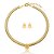 Conjunto de brinco e colar com pedra fusion morganita banho em ouro 18k - Imagem 2