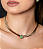 Conjunto de brinco e colar com pedra fusion turmalina banho em ouro 18k - Imagem 3