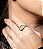 Conjunto de brinco e anel cravejado de zirconia e pedra fusion banho em ouro 18k - Imagem 3