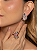 Conjunto de Brinco e Anel cravejado de zircônia colorida Banho em ouro 18k - Imagem 1