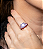 Conjunto de brinco e anel cravejado de zirconia e pedra fusion banho em ouro 18k - Imagem 3