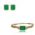 Conjunto de brinco e bracelete cravejado de zirconia e pedra fusion banho em ouro 18k - Imagem 1