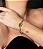 Conjunto de brinco e bracelete cravejado de zirconia e pedra fusion banho em ouro 18k - Imagem 3