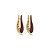 Brinco de argola cravejado de zirconia pink banho em ouro 18k - Imagem 1