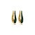 Brinco de argola cravejado de zirconia esmeralda banho em ouro 18k - Imagem 2