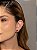Brinco ear cuff cravejado de zircônia cristal com pedra fusion rubi banho em ouro 18k - Imagem 1