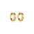Brinco de argola cravejado de zirconia cristal banho em ouro 18k - Imagem 1