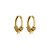 Brinco de argola cravejado de zirconia cristal banho em ouro 18k - Imagem 1