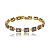 Pulseira cravejada de zirconia ametista banho em ouro 18k - Imagem 1