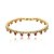 Pulseira cravejada de zirconia cristal e pink banho em ouro 18k - Imagem 1