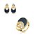 Conjunto de brinco e anel esmaltado com zirconia cristal banho em ouro 18k - Imagem 2