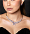 Conjunto de brinco e colar cravejado de zirconia ametista banho em ouro 18k - Imagem 2