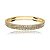Bracelete duplo cravejado de zirconia topazio banho em ouro 18k - Imagem 2