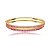 Bracelete duplo cravejado de zirconia pink banho em ouro 18k - Imagem 1