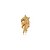 Pingente dourado cravejado de zirconia rainbow banho em ouro 18k - Imagem 2