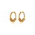 Brinco cravejado de zirconia rainbow banho em ouro 18k - Imagem 1