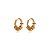 Brinco cravejado de zirconia rainbow banho em ouro 18k - Imagem 1