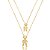 Colar com pingente cravejado de zirconia cristal banho em ouro 18k - Imagem 1