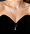 Colar com pingente cravejado de zirconia cristal banho em ouro 18k - Imagem 2